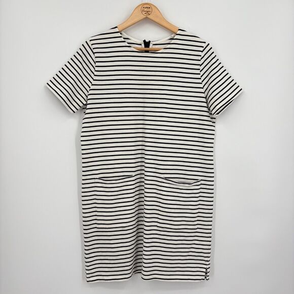 Chinti & Parker Black White Striped Sheath Dress Size Small, Nautical Resortwear - Picture 1 of 11